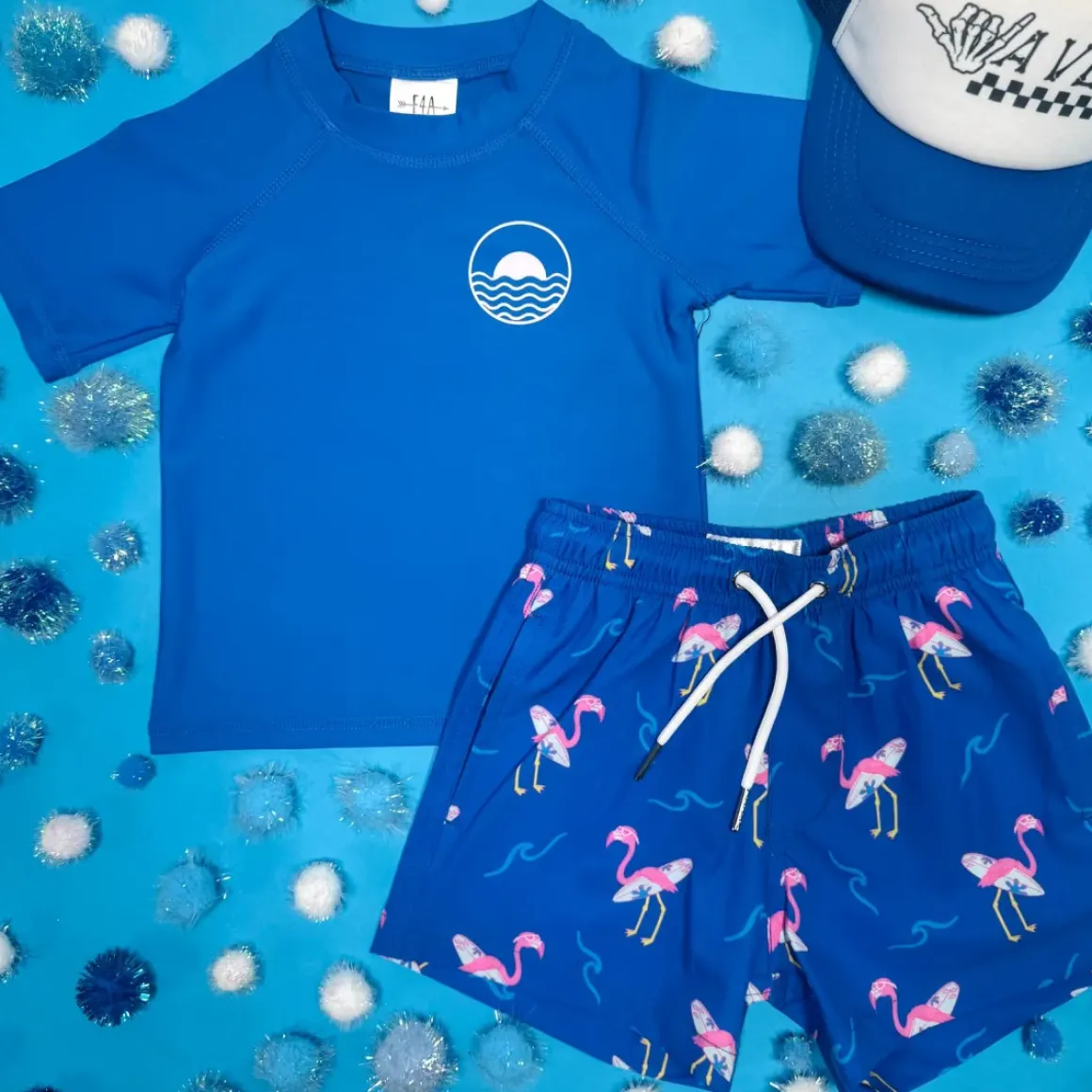 MIAMI FLAMINGO SWIM TRUNK