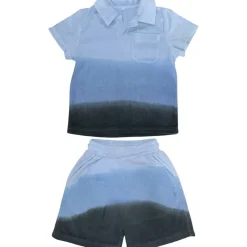 MICAH DIP DYE TERRY TOP AND SHORTS SET
