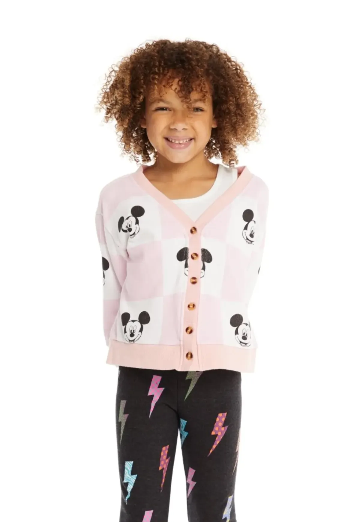 MICKEY CHECKERED CARDIGAN