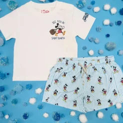 MICKEY STRIPE SWIM TRUNKS