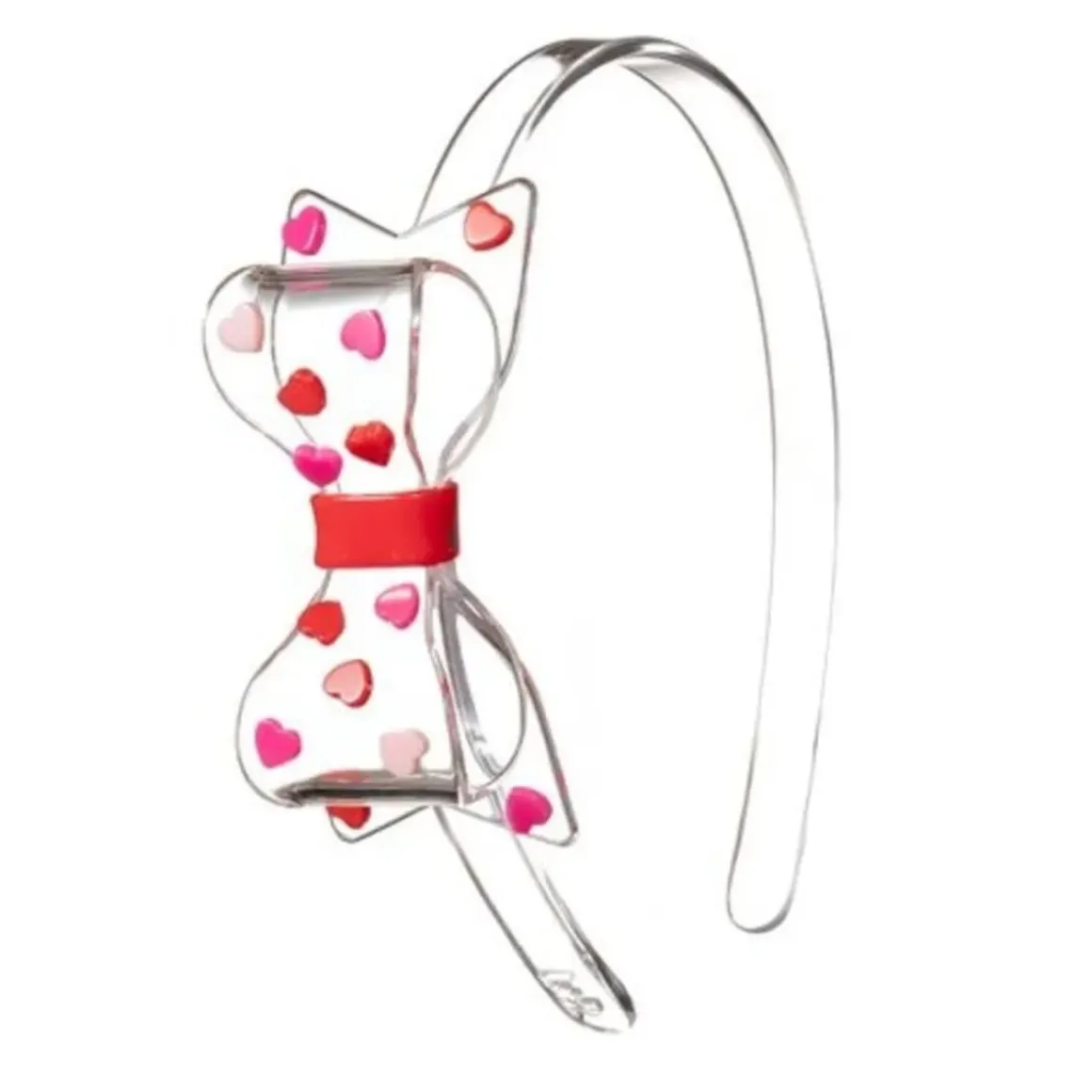 MINI HEARTS BOW HEADBAND