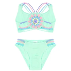 MONA CROCHET FLOWER TWO PIECE BIKINI