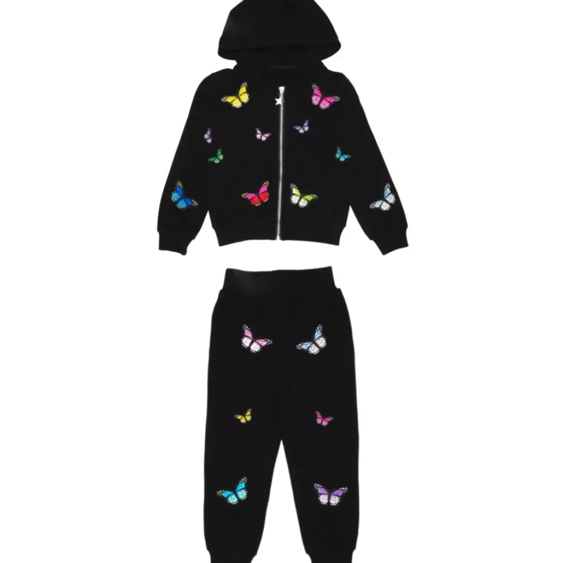 MONARCH BUTTERFLY ZIP UP HOODIE AND SWEATPANTS SET