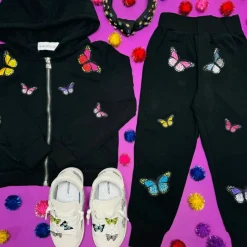 MONARCH BUTTERFLY ZIP UP HOODIE AND SWEATPANTS SET