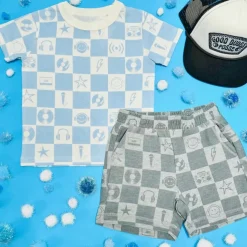 MUSIC CHECKERED SHORTS