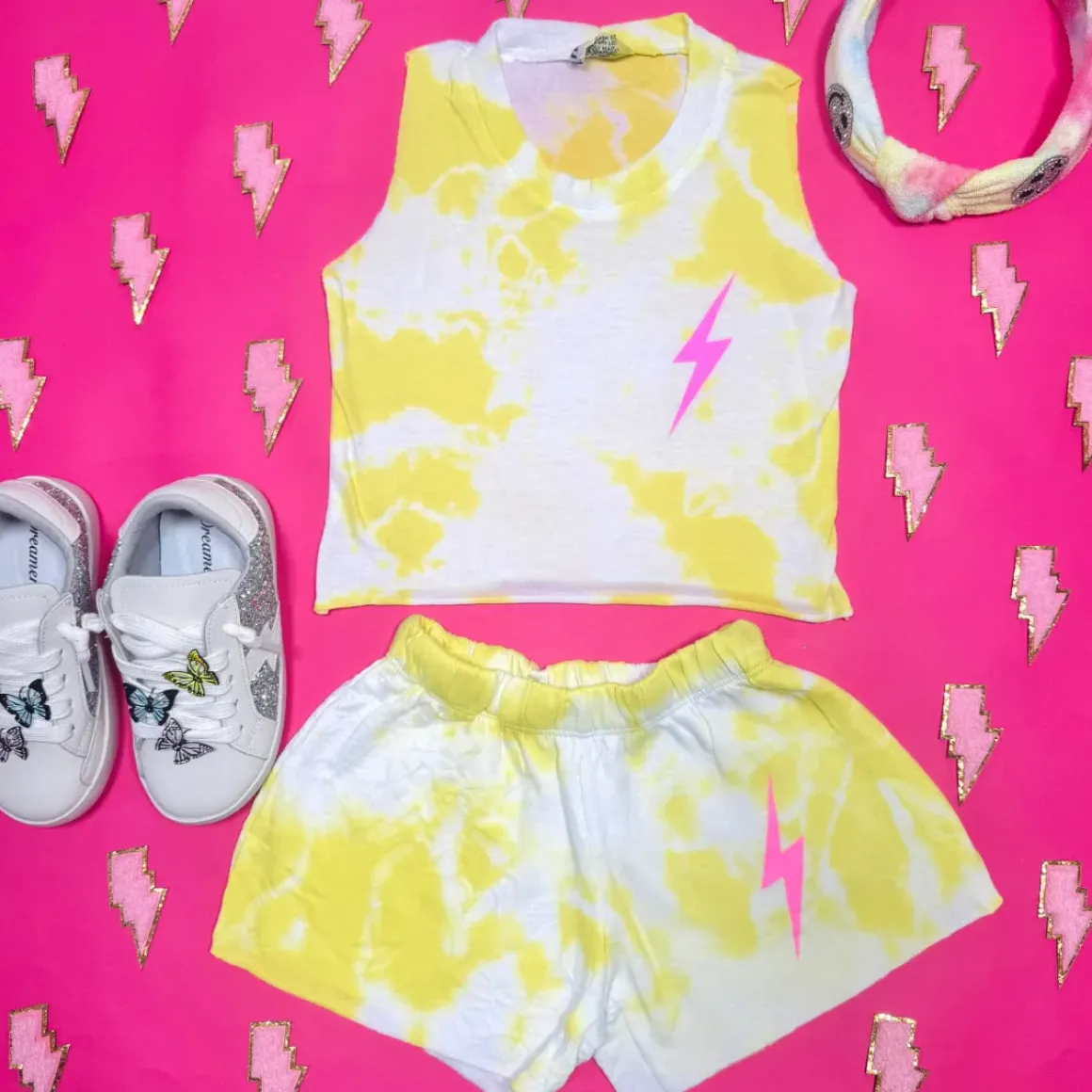 NEON BOLT LEMON CLOUD SHORTS