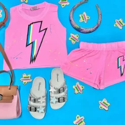 NEON BOLT SPLATTER SHORTS