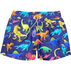 NEON DINO SWIM TRUNKS