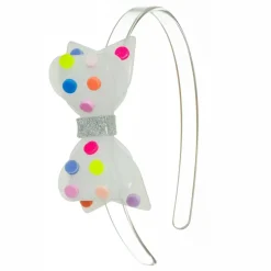 NEON DOT BOW HEADBAND