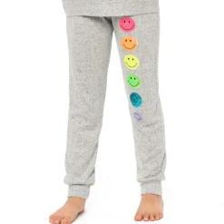 NEON SEQUIN SMILEY FACE HACCHI SWEATPANTS