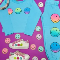 NEON SMILEY FACE SWEATPANTS