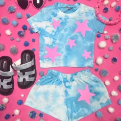 NEON STARS CLOUD WASH TSHIRT