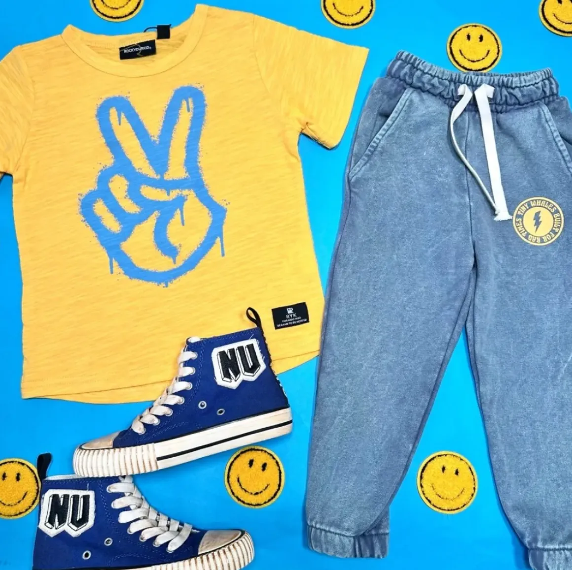 NO PROBLEMO SMILEY SWEATPANTS