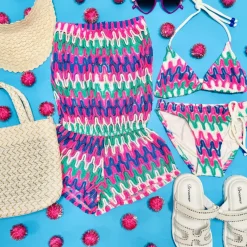 NOUR ZIGZAG CROCHET ROMPER