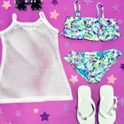OCEANIA METALLIC RUFFLE TWO PIECE BIKINI