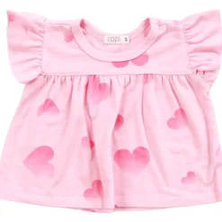 OMBRÉ HEART RUFFLE TSHIRT