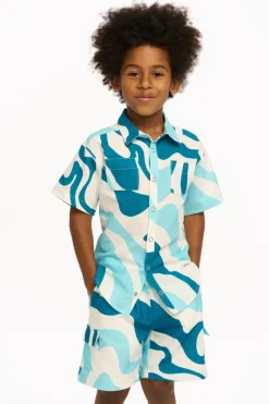 OXFORD SWIRL CARGO SHORTS