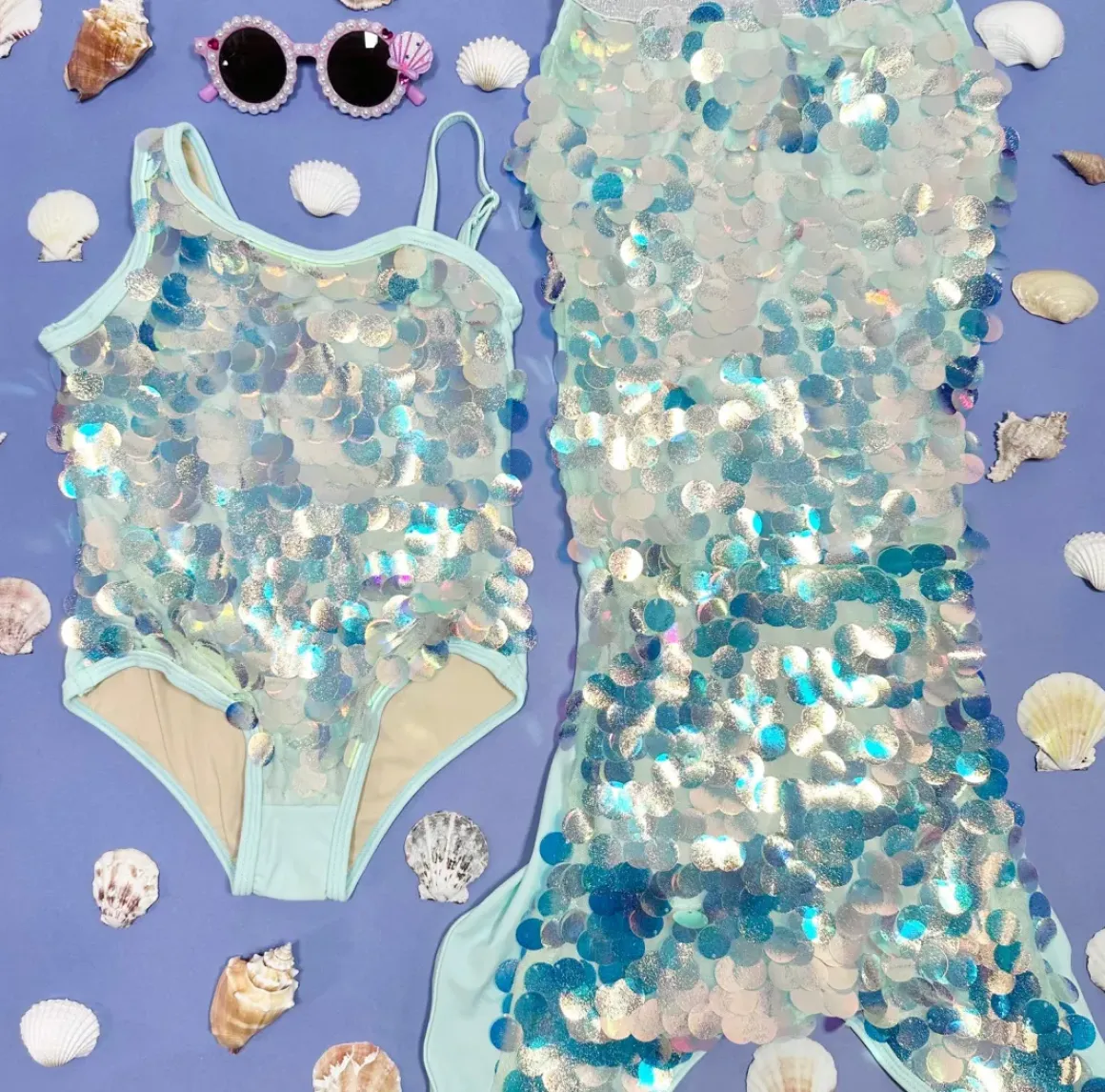 PAILLETTES ONE PIECE SWIMSUIT