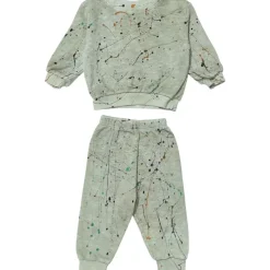 PAINT SPLATTER SWEATSHIRT AND SWEATPANTS SET