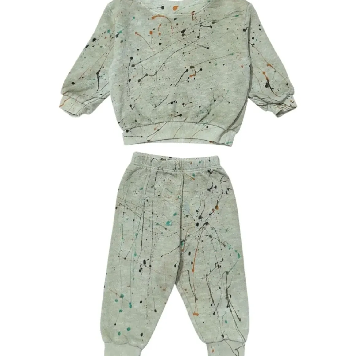 PAINT SPLATTER SWEATSHIRT AND SWEATPANTS SET