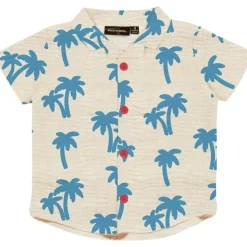 PALM TREES BUTTON DOWN TOP