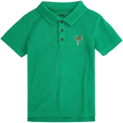 PALM TREES TERRY POLO TOP