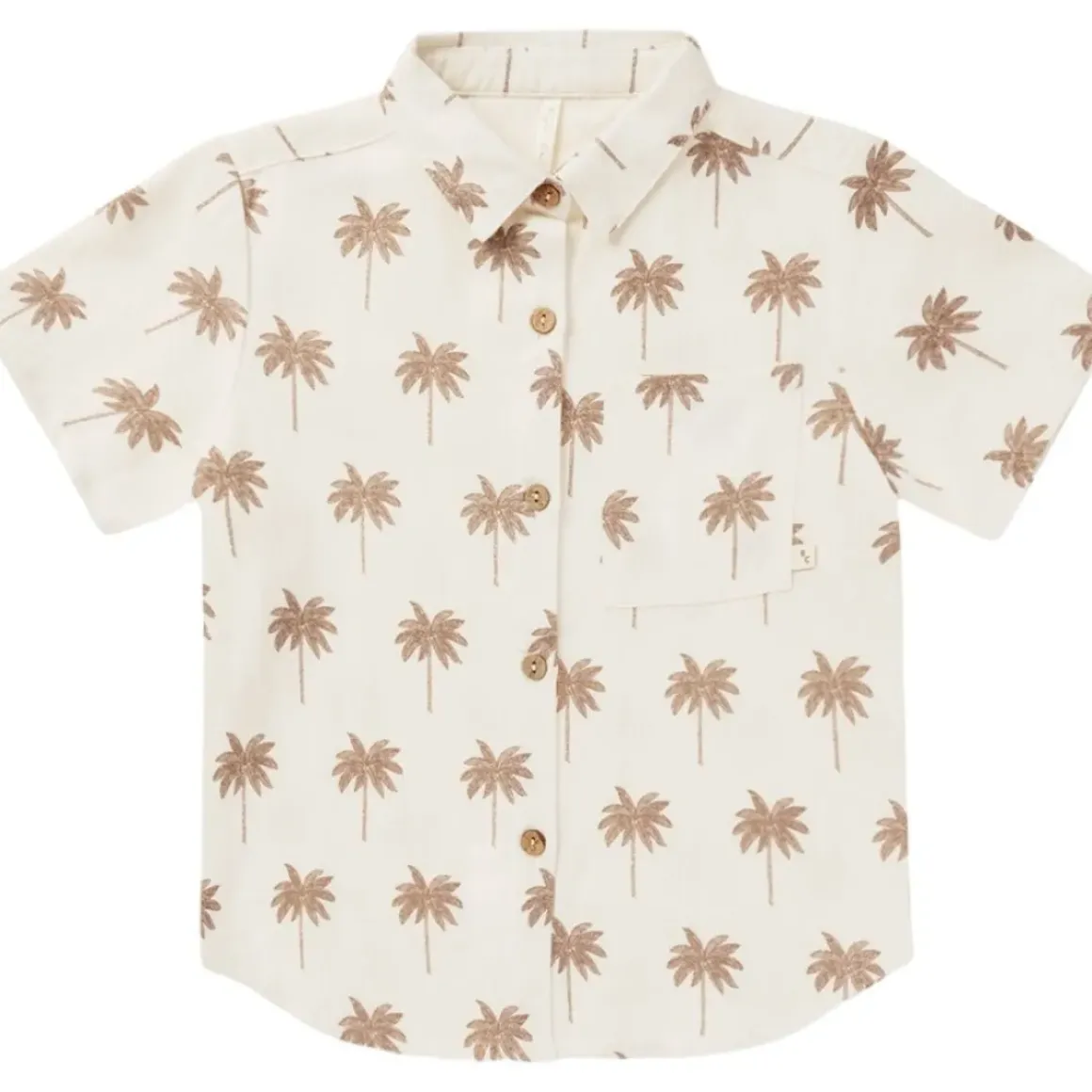 PARADISE PALM TREE BUTTON DOWN TOP