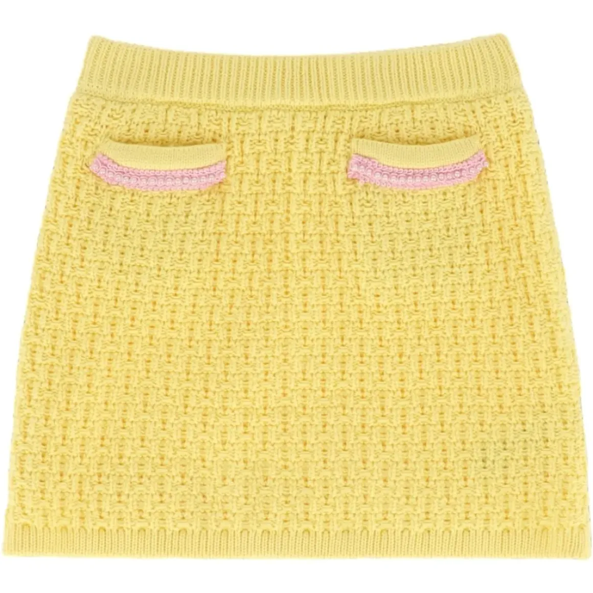 PARIS PEARL TRIM KNITTED SKIRT