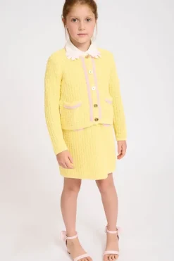 PARIS PEARL TRIM KNITTED SKIRT