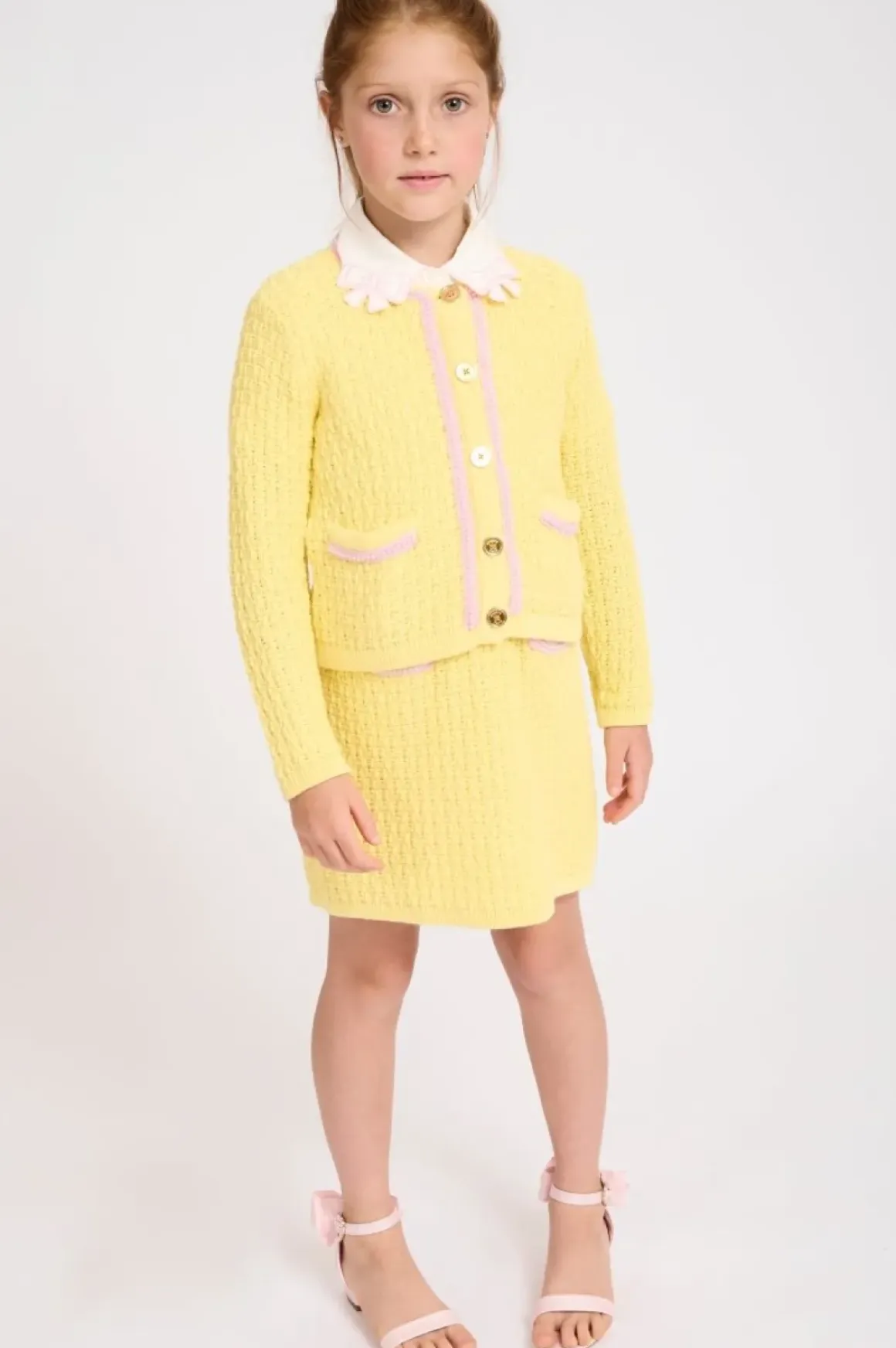 PARIS PEARL TRIM KNITTED SKIRT