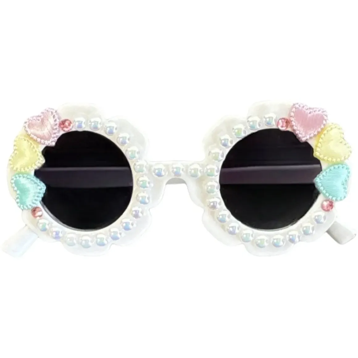 PASTEL HEARTS FLOWER SUNGLASSES