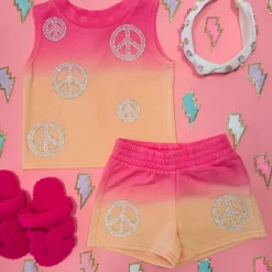 PEACE OMBRÉ SHORTS