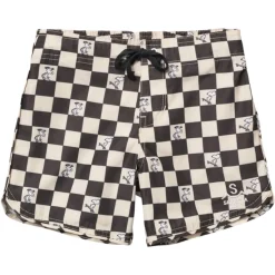 PEANUTS CHECKERED SWIM TRUNKS