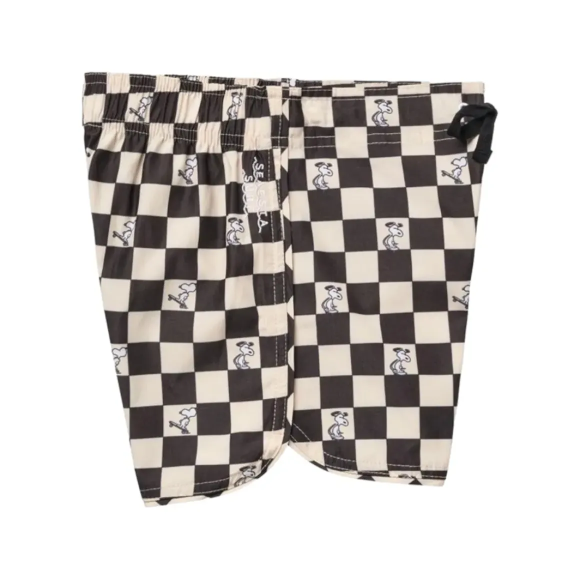 PEANUTS CHECKERED SWIM TRUNKS