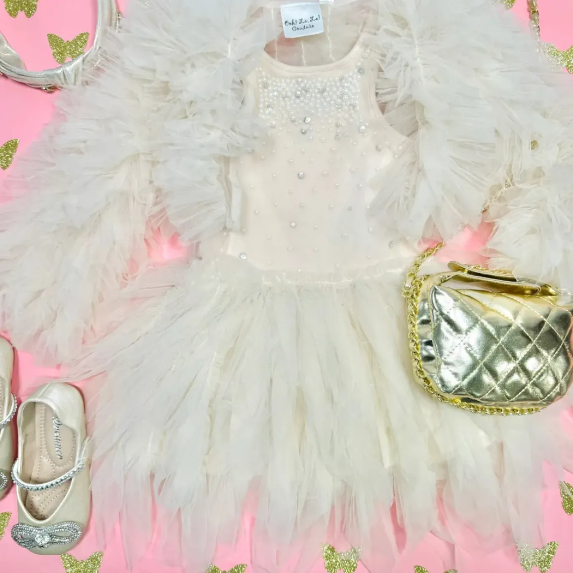 PEARL SHIMMERY TUTU DRESS