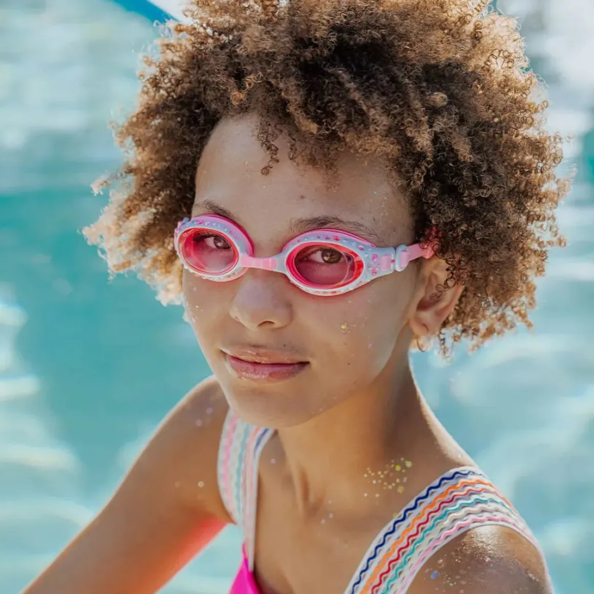 PEARL WHITE BEAUTIFUL BOWS GOGGLES