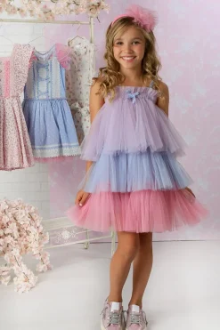PENELOPE TULLE LAYERED DRESS