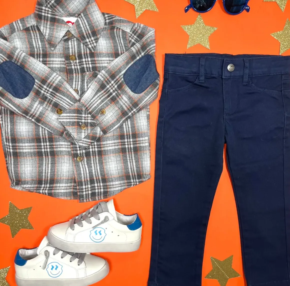 PLAID FLANNEL BUTTON DOWN TOP