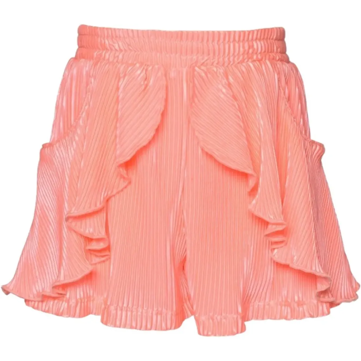 PLEATED RUFFLE SHORTS