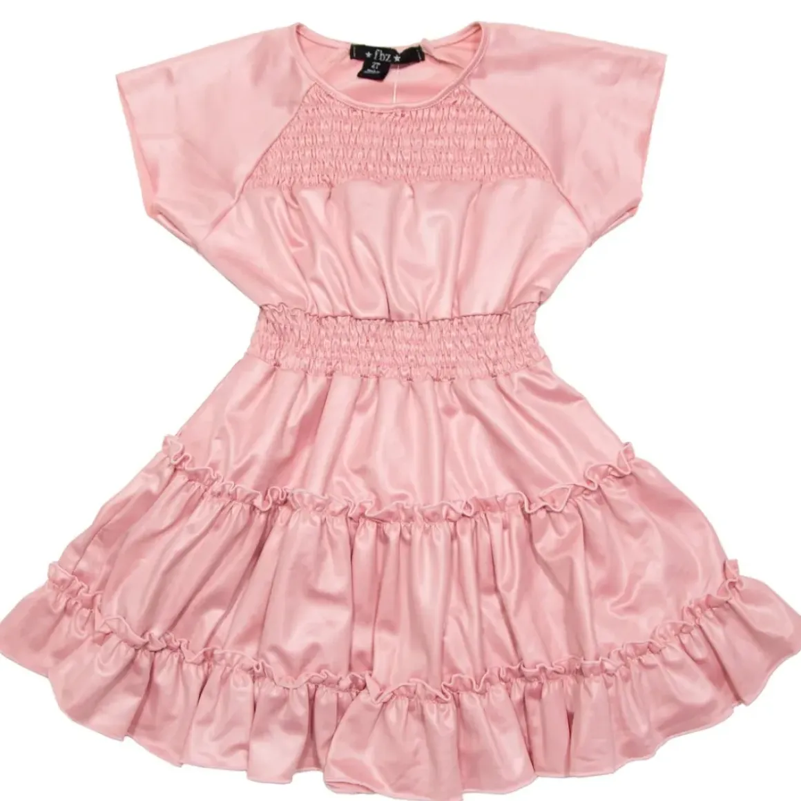PLEATHER SMOCKED DRESS
