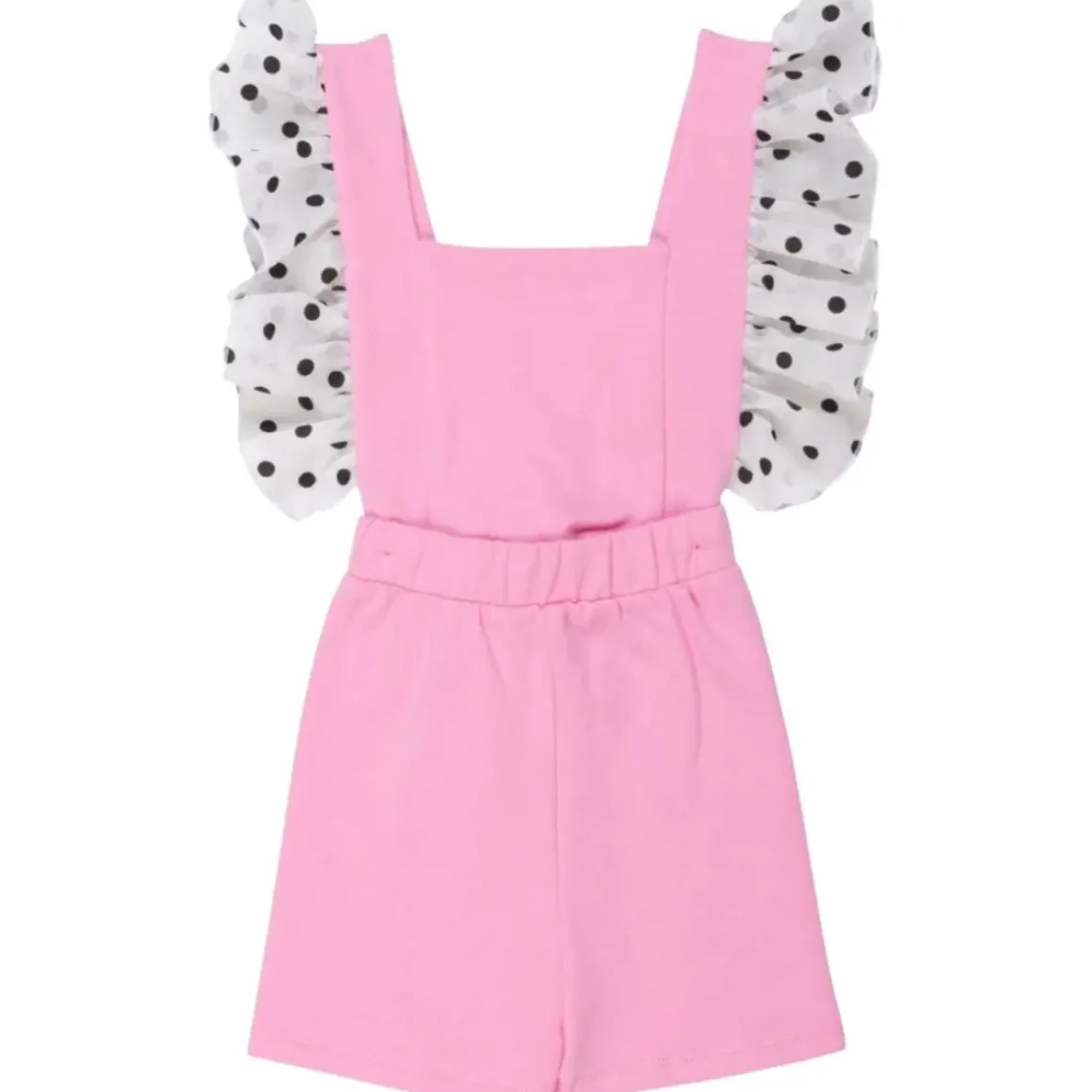 POLKA DOT FRILL ROMPER W/ REMOVABLE STRAPS