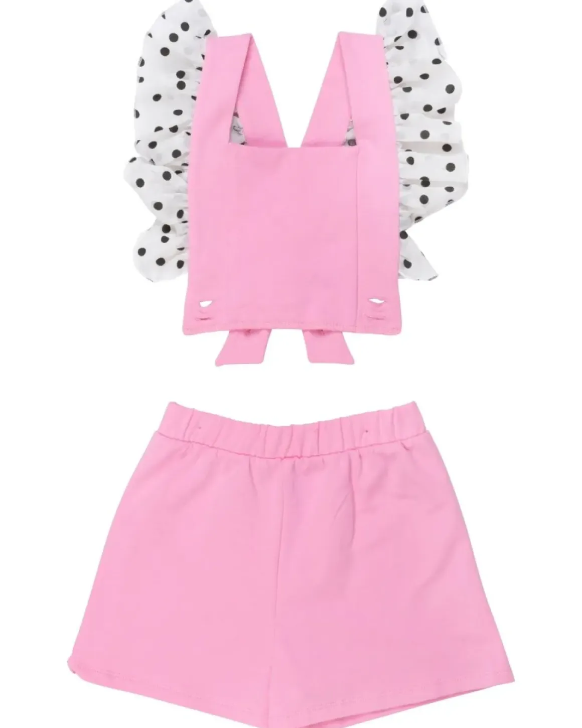 POLKA DOT FRILL ROMPER W/ REMOVABLE STRAPS