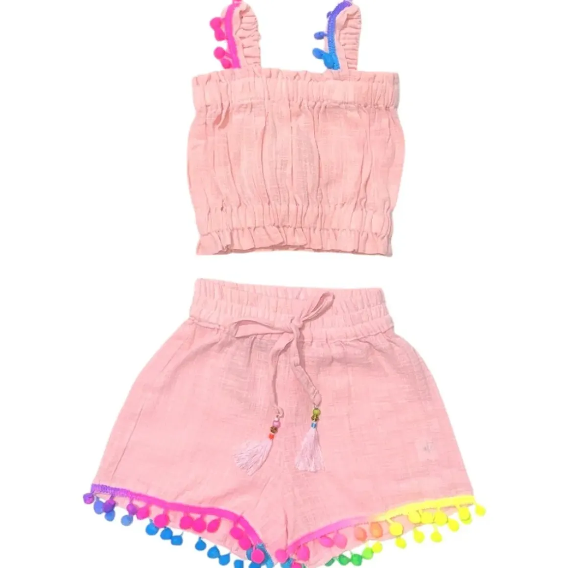 POM POM TANK TOP AND SHORTS SET