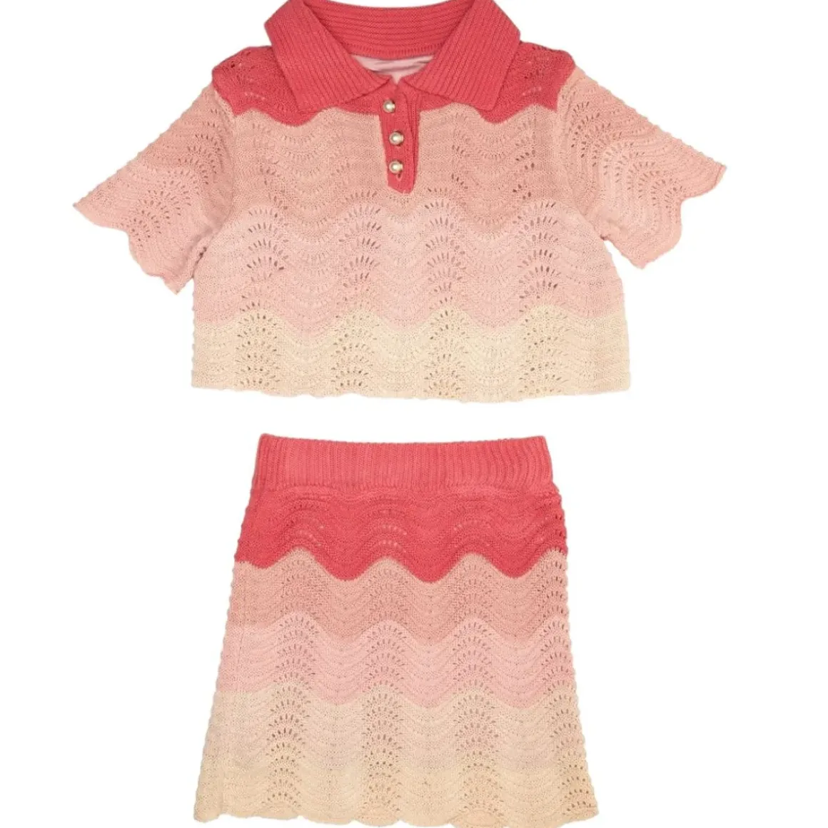 PORTOFINO CROCHET TOP AND SKIRT SET