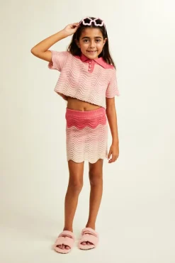 PORTOFINO CROCHET TOP AND SKIRT SET