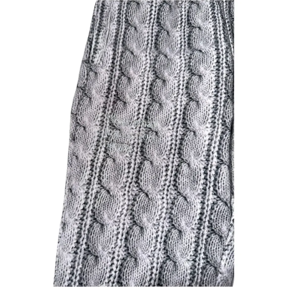 RAINBOW CABLE KNIT PRINT SWEATPANTS