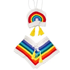 RAINBOW CROCHET TOP AND SHORTS SET
