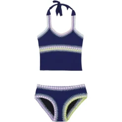 RAINBOW EMBROIDERED TANKINI TWO PIECE