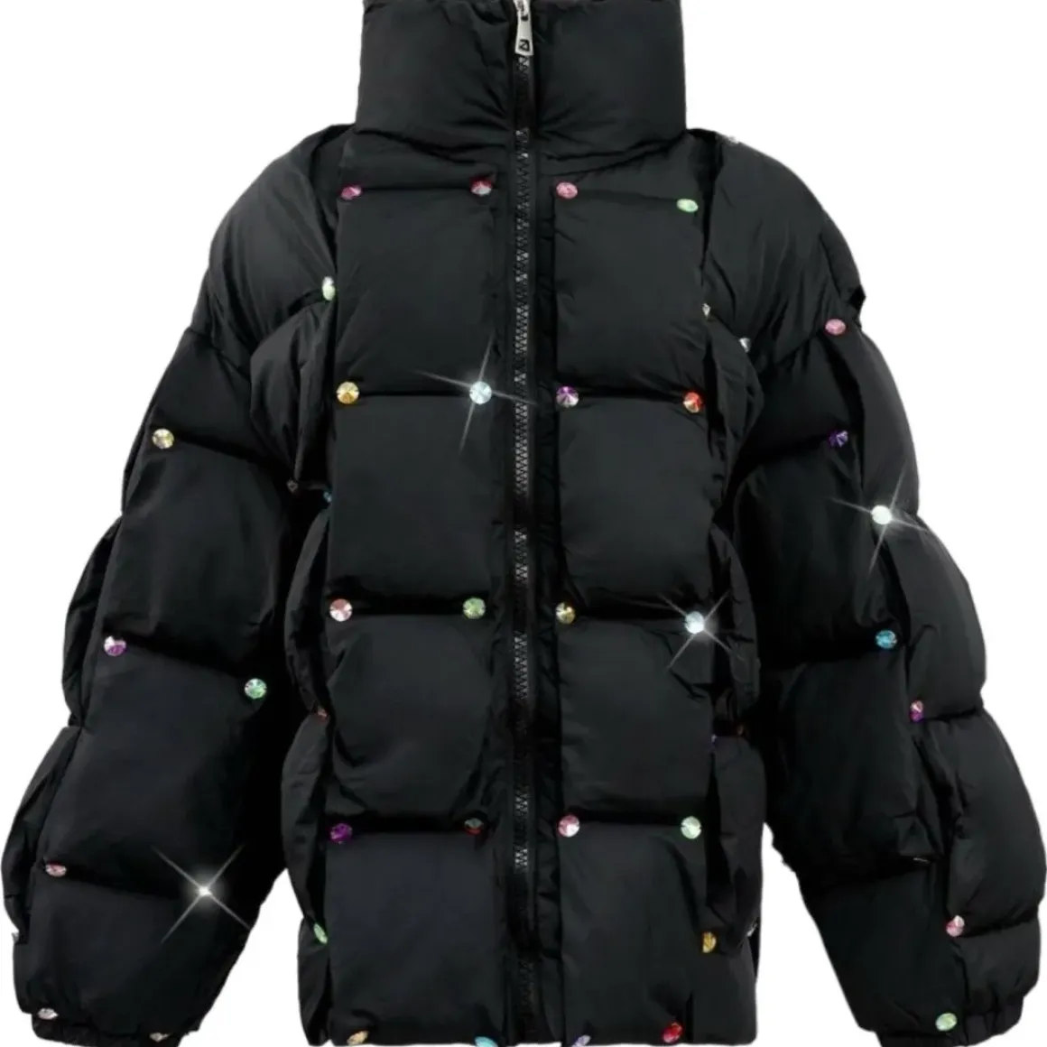 RAINBOW GEM GUILTED PUFFER JACKET