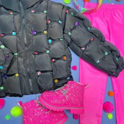 RAINBOW GEM GUILTED PUFFER JACKET